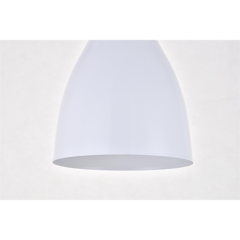Living District Aiken 3 Light White Pendant