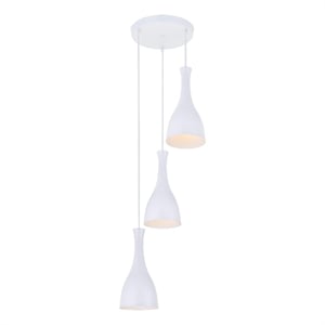Living District Aiken 3 Light White Pendant