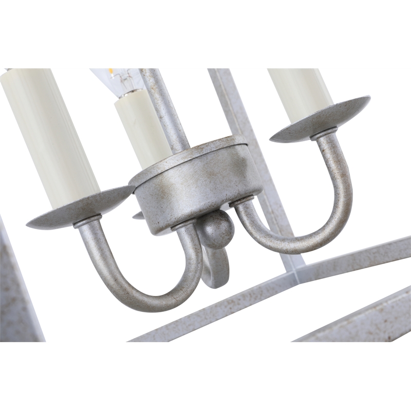 Living District Eclipse 3 Light Vintage Silver Pendant