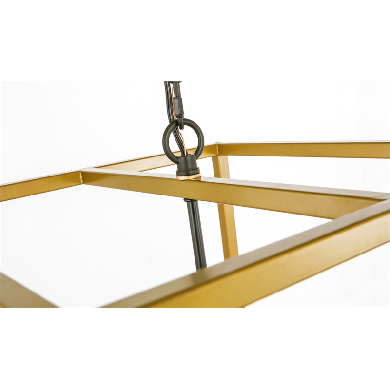 Living District Eclipse 4 Light Brass and Black Pendant