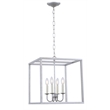 Living District Eclipse 4 Light Vintage Silver Pendant
