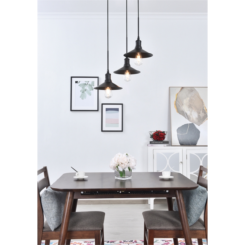 Living District Etude 3 Light Black Pendant