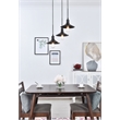 Living District Etude 3 Light Black Pendant