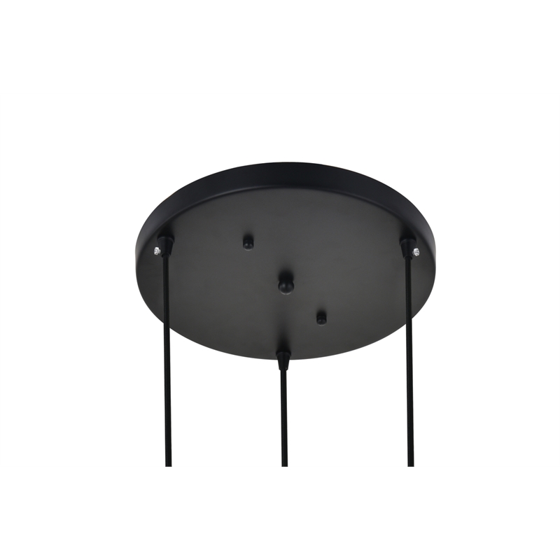 Living District Etude 3 Light Black Pendant