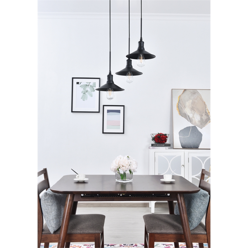 Living District Etude 3 Light Black Pendant