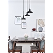 Living District Etude 3 Light Black Pendant