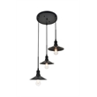 Living District Etude 3 Light Black Pendant