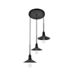 Living District Etude 3 Light Black Pendant
