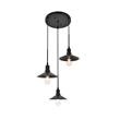 Living District Etude 3 Light Black Pendant
