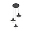 Living District Etude 3 Light Black Pendant