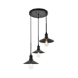 Living District Etude 3 Light Black Pendant
