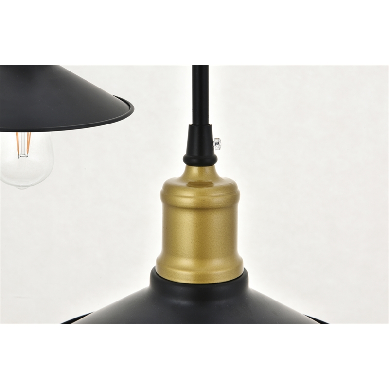 Living District Etude 3 Light Brass and Black Pendant