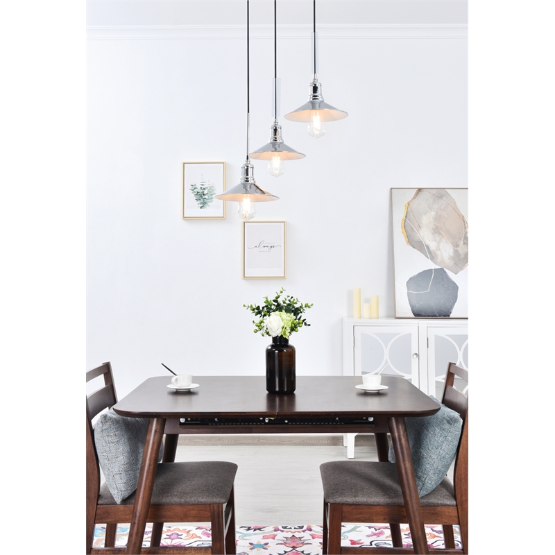 Living District Etude 3 Light Chrome Pendant