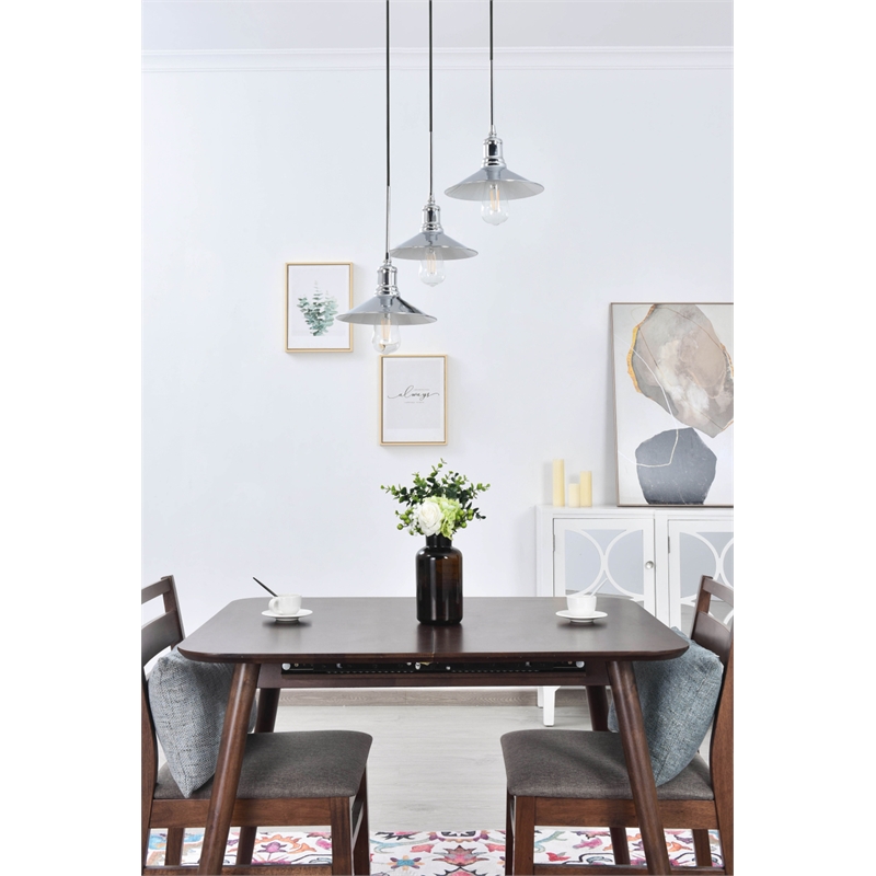 Living District Etude 3 Light Chrome Pendant