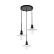 Living District Waltz 3 Light Black Pendant