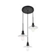 Living District Waltz 3 Light Black Pendant