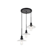 Living District Waltz 3 Light Black Pendant