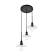 Living District Waltz 3 Light Black Pendant