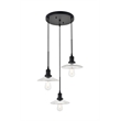Living District Waltz 3 Light Black Pendant