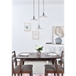 Living District Waltz 3 Light Chrome Pendant