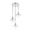 Living District Waltz 3 Light Chrome Pendant