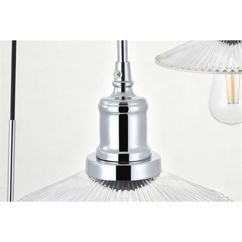 Living District Waltz 3 Light Chrome Pendant