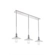 Living District Waltz 3 Light Chrome Pendant