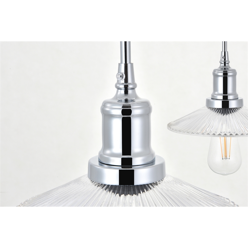 Living District Waltz 5 Light Chrome Pendant