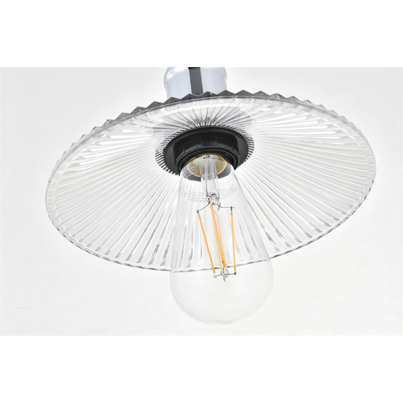 Living District Waltz 1 Light Chrome Pendant