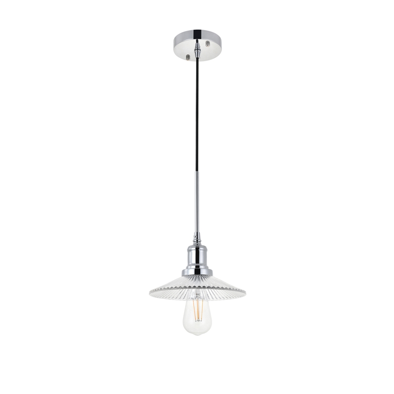 Living District Waltz 1 Light Chrome Pendant
