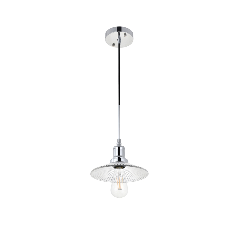 Living District Waltz 1 Light Chrome Pendant