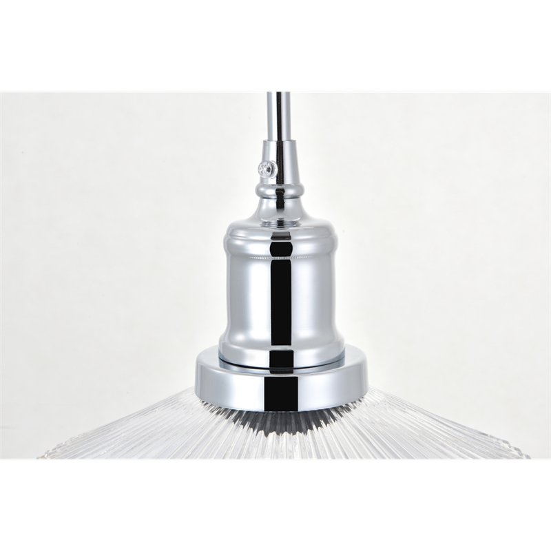 Living District Waltz 1 Light Chrome Pendant