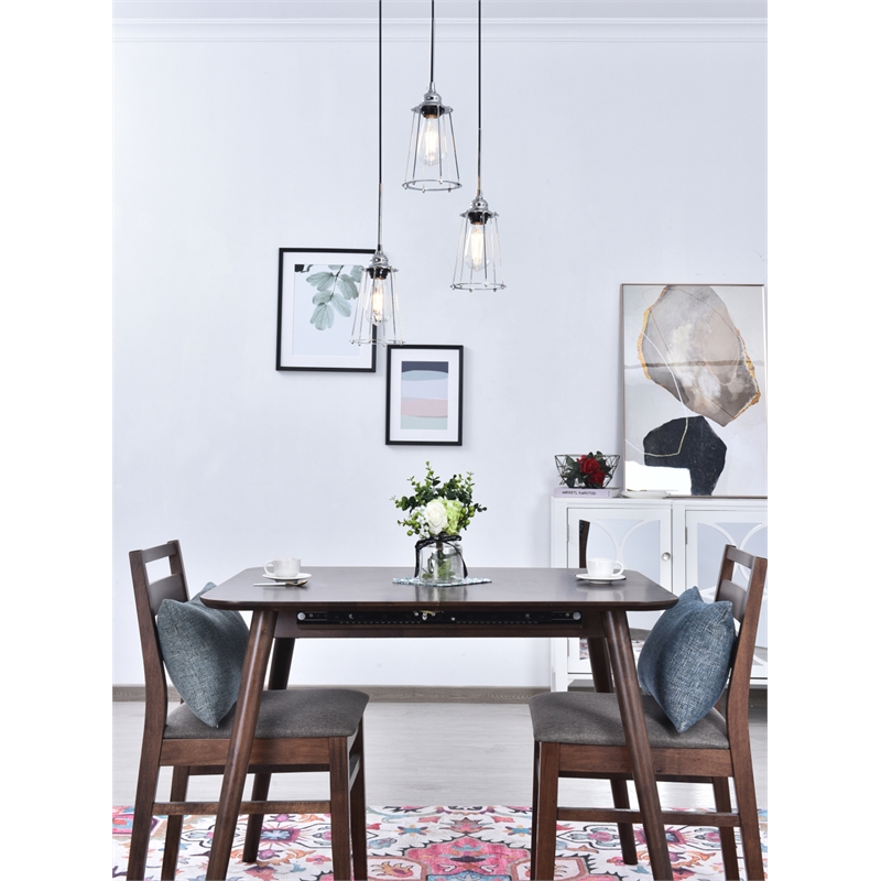 Living District Auspice 3 Light Chrome Pendant