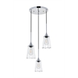 Living District Auspice 3 Light Chrome Pendant