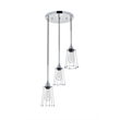 Living District Auspice 3 Light Chrome Pendant