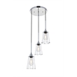 Living District Auspice 3 Light Chrome Pendant