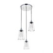 Living District Auspice 3 Light Chrome Pendant