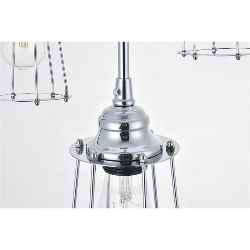 Living District Auspice 3 Light Chrome Pendant