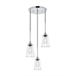 Living District Auspice 3 Light Chrome Pendant