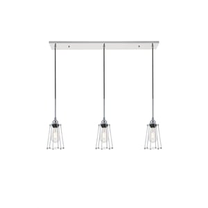 Living District Auspice 3 Light Chrome Pendant