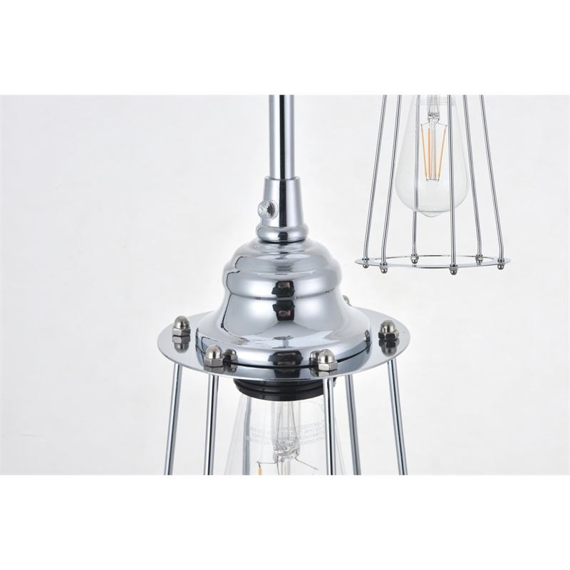 Living District Auspice 5 Light Chrome Pendant