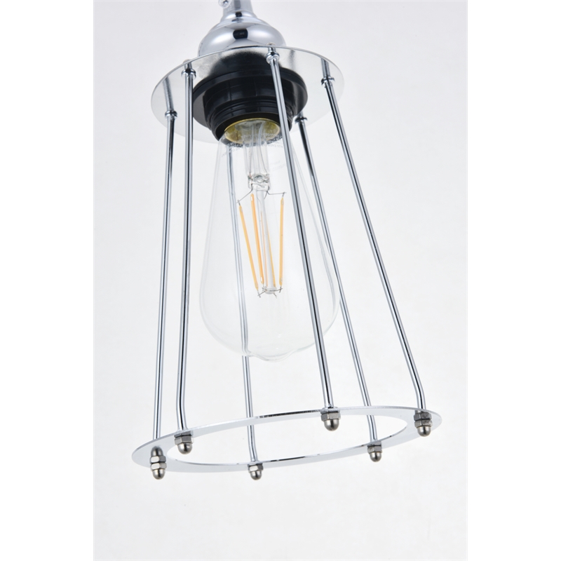 Living District Auspice 1 Light Chrome Pendant