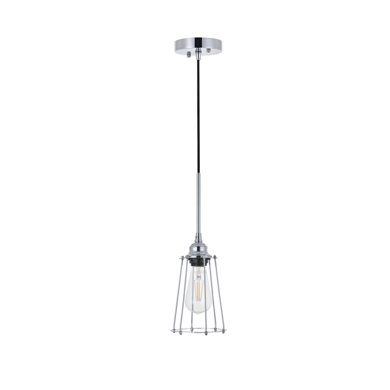 Living District Auspice 1 Light Chrome Pendant