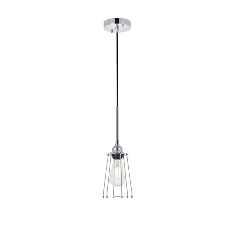 Living District Auspice 1 Light Chrome Pendant