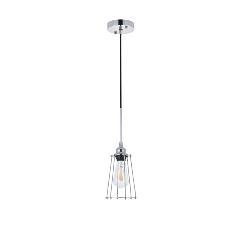 Living District Auspice 1 Light Chrome Pendant
