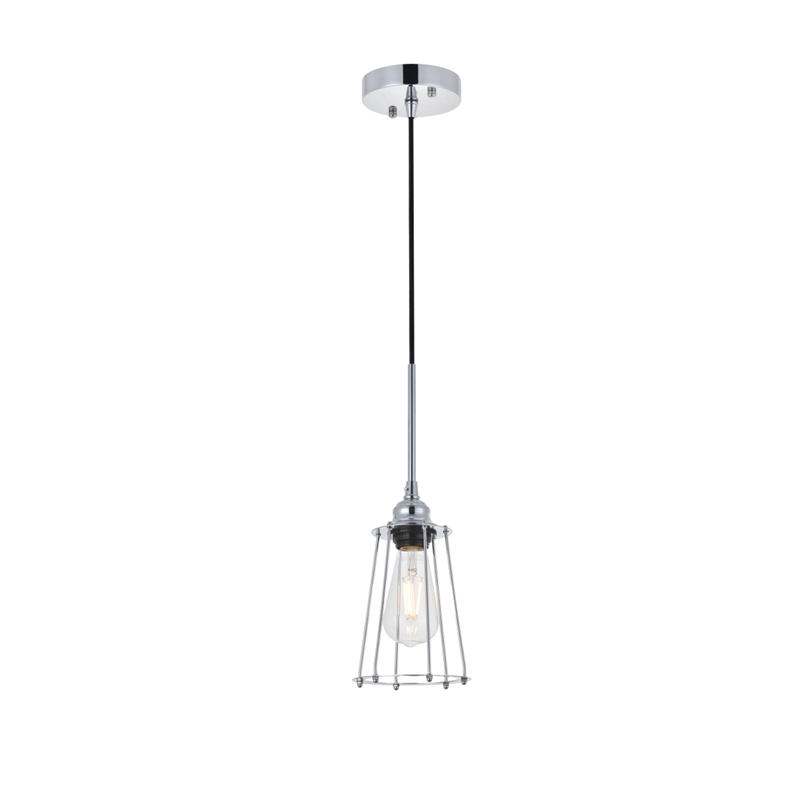 Living District Auspice 1 Light Chrome Pendant