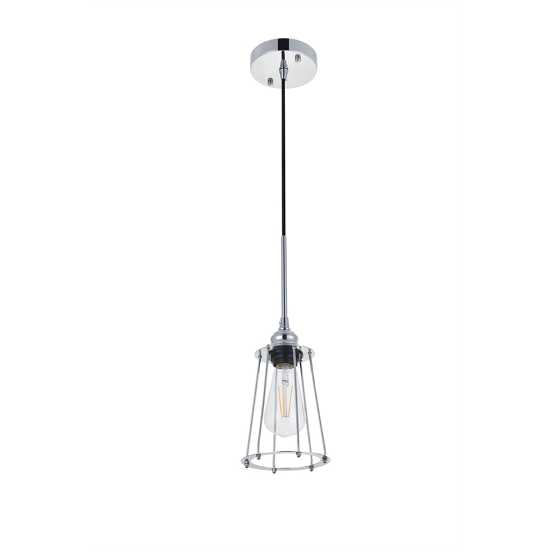 Living District Auspice 1 Light Chrome Pendant