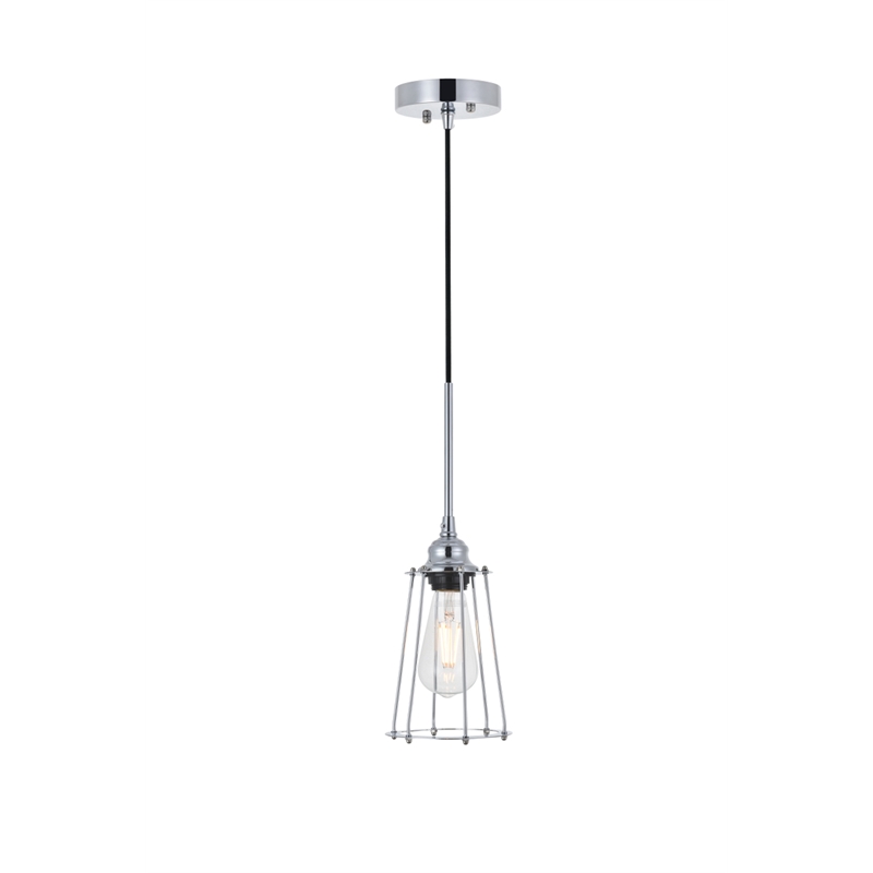 Living District Auspice 1 Light Chrome Pendant