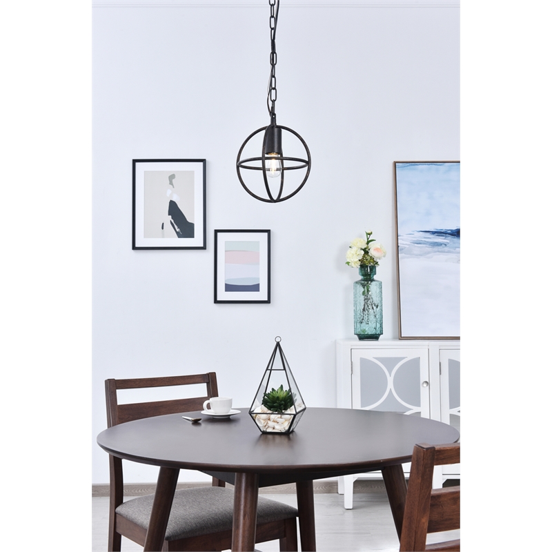 Living District Octavia 1 Light Dark Brown Pendant