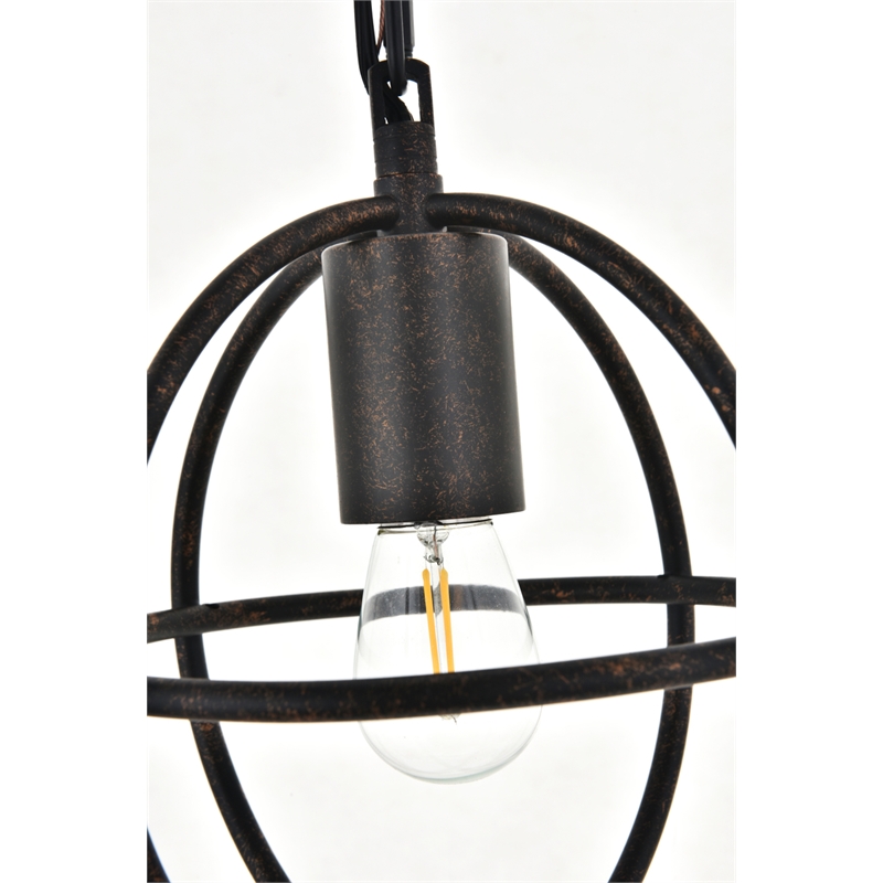 Living District Octavia 1 Light Dark Brown Pendant